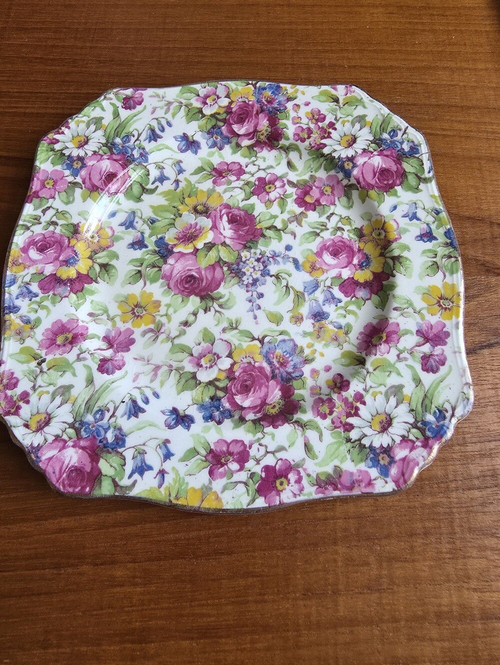 Royal Winton Grimwades, England square, dessert or small lunch plate